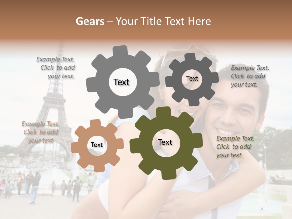 Eiffel Tower Fun Town PowerPoint Template