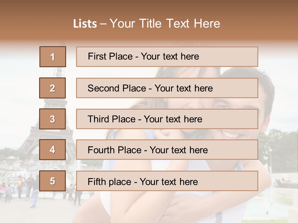 Eiffel Tower Fun Town PowerPoint Template