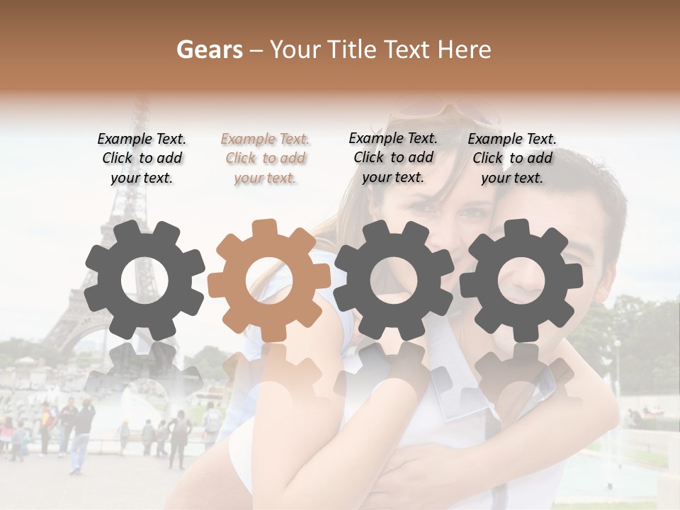 Eiffel Tower Fun Town PowerPoint Template