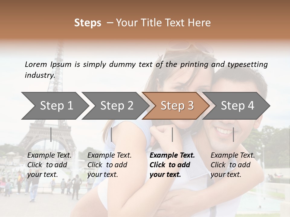 Eiffel Tower Fun Town PowerPoint Template