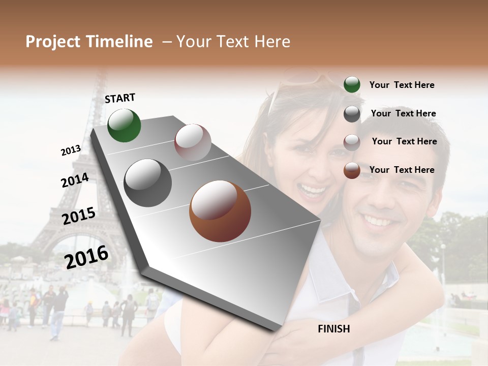 Eiffel Tower Fun Town PowerPoint Template