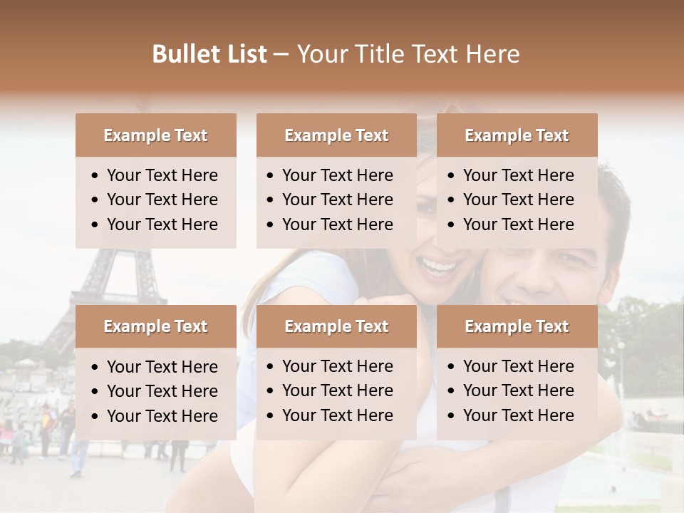 Eiffel Tower Fun Town PowerPoint Template