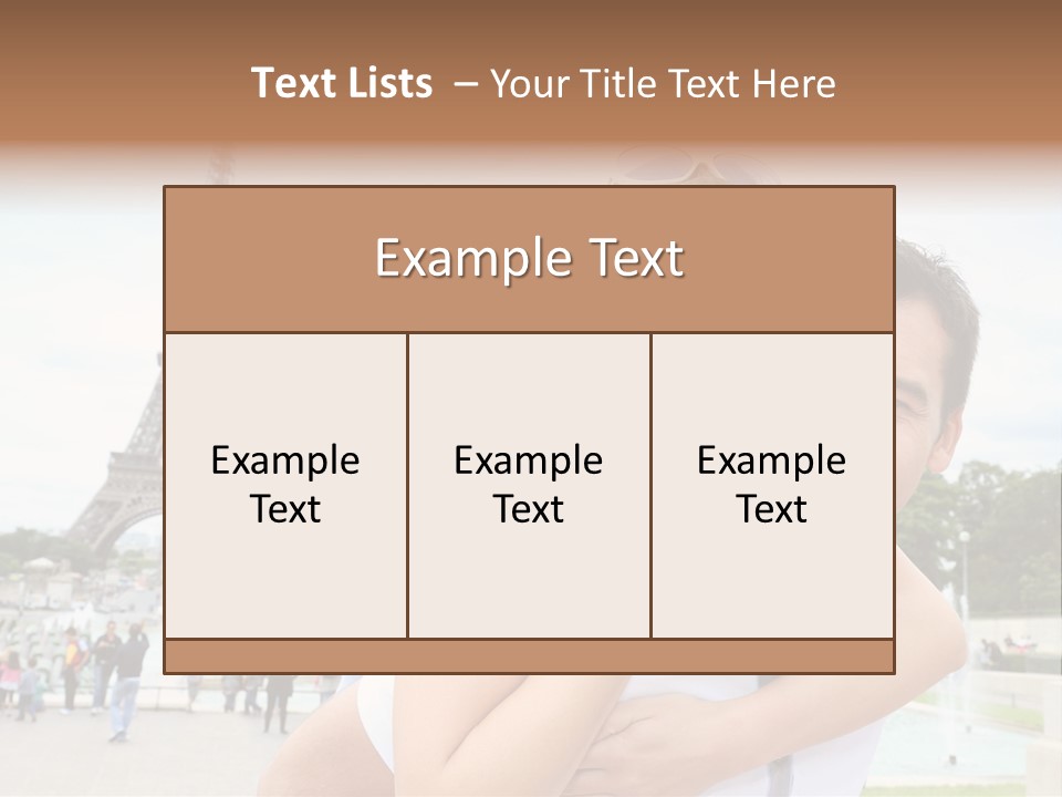 Eiffel Tower Fun Town PowerPoint Template