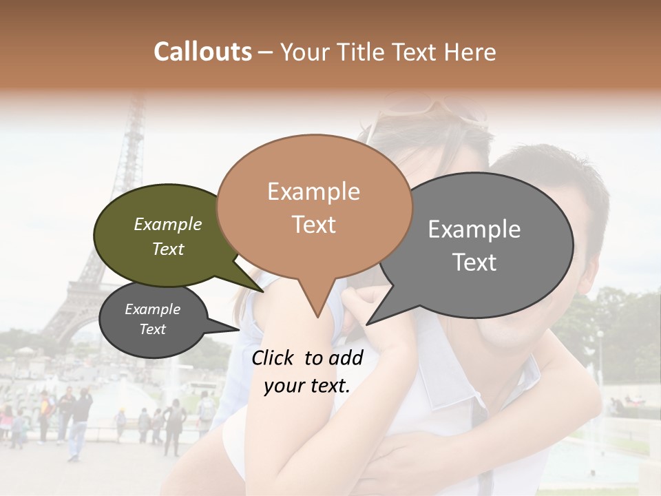 Eiffel Tower Fun Town PowerPoint Template