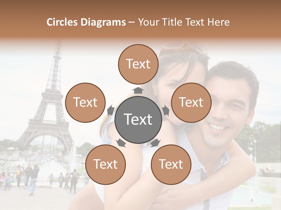 Eiffel Tower Fun Town PowerPoint Template
