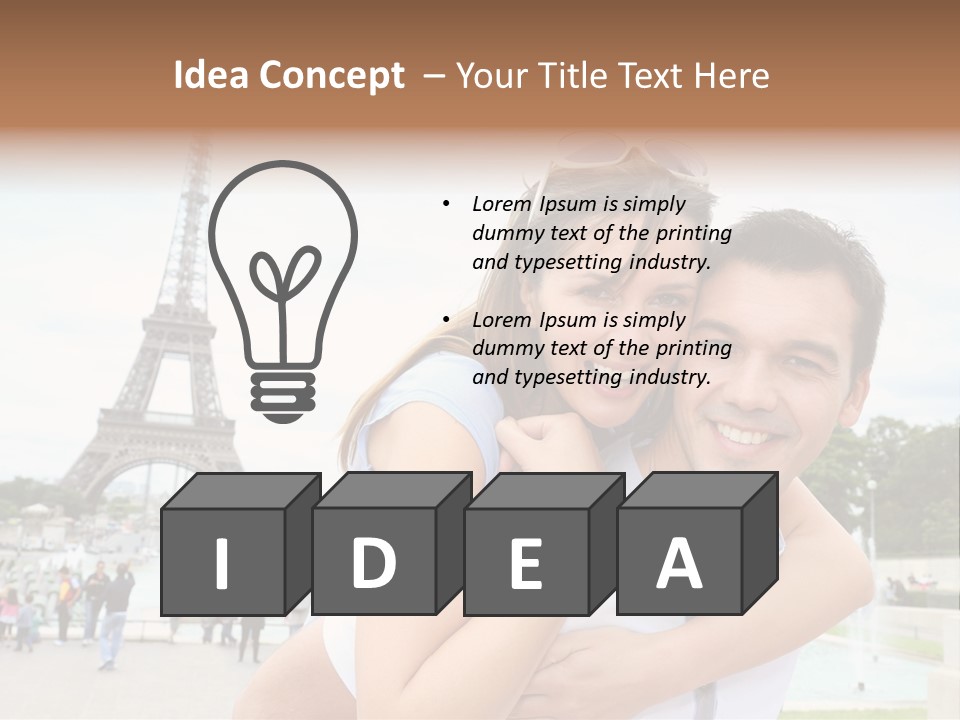 Eiffel Tower Fun Town PowerPoint Template