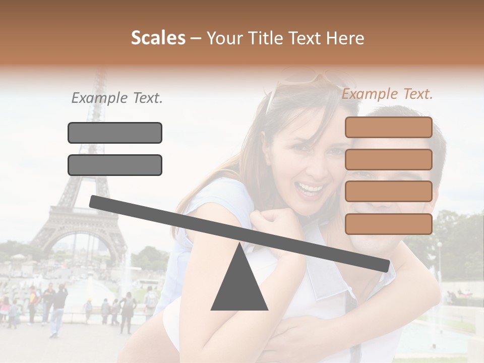 Eiffel Tower Fun Town PowerPoint Template