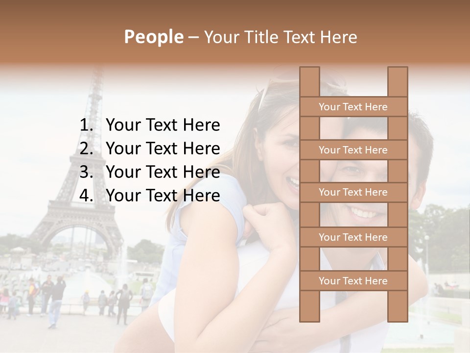 Eiffel Tower Fun Town PowerPoint Template