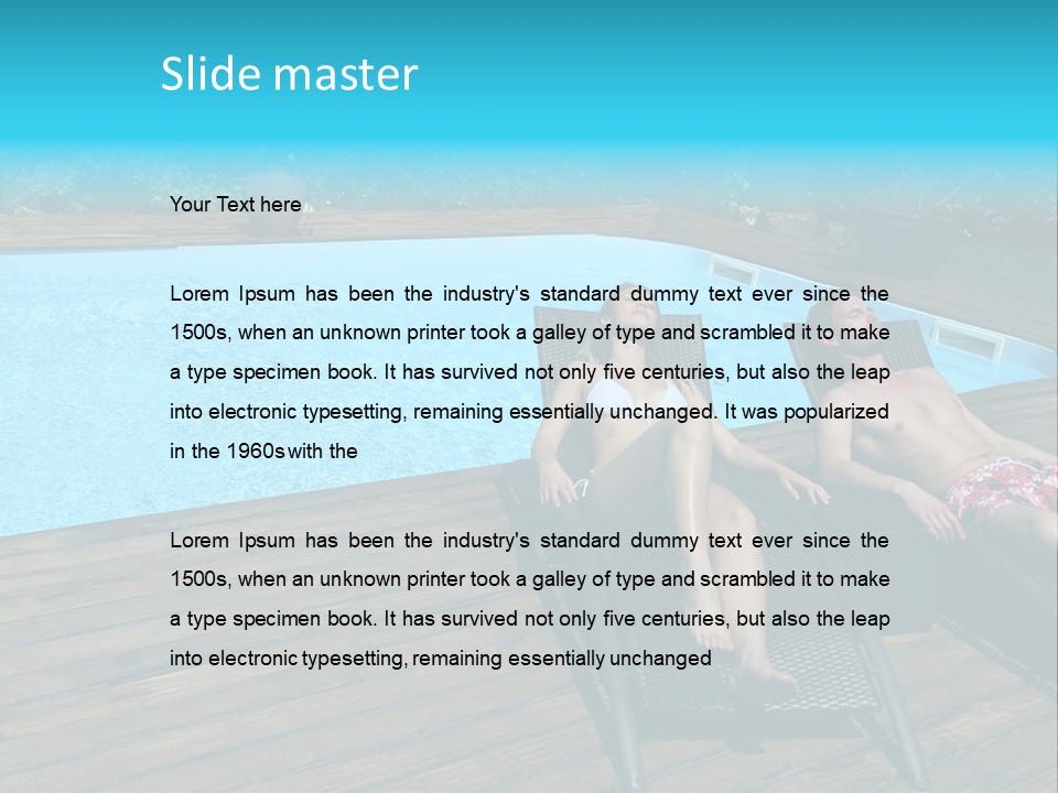 Swimming Pool Property Embracing PowerPoint Template