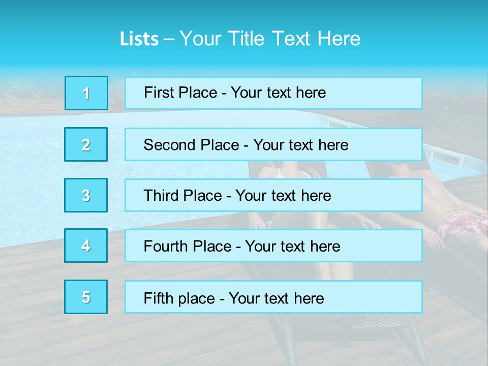 Swimming Pool Property Embracing PowerPoint Template