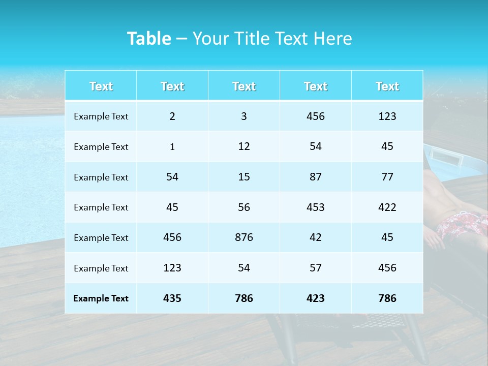 Swimming Pool Property Embracing PowerPoint Template