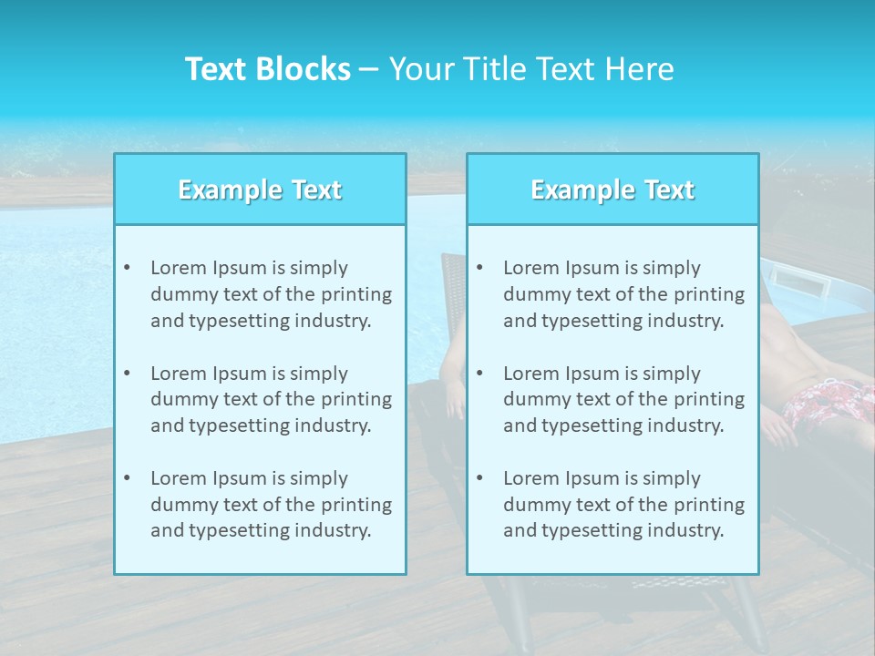 Swimming Pool Property Embracing PowerPoint Template
