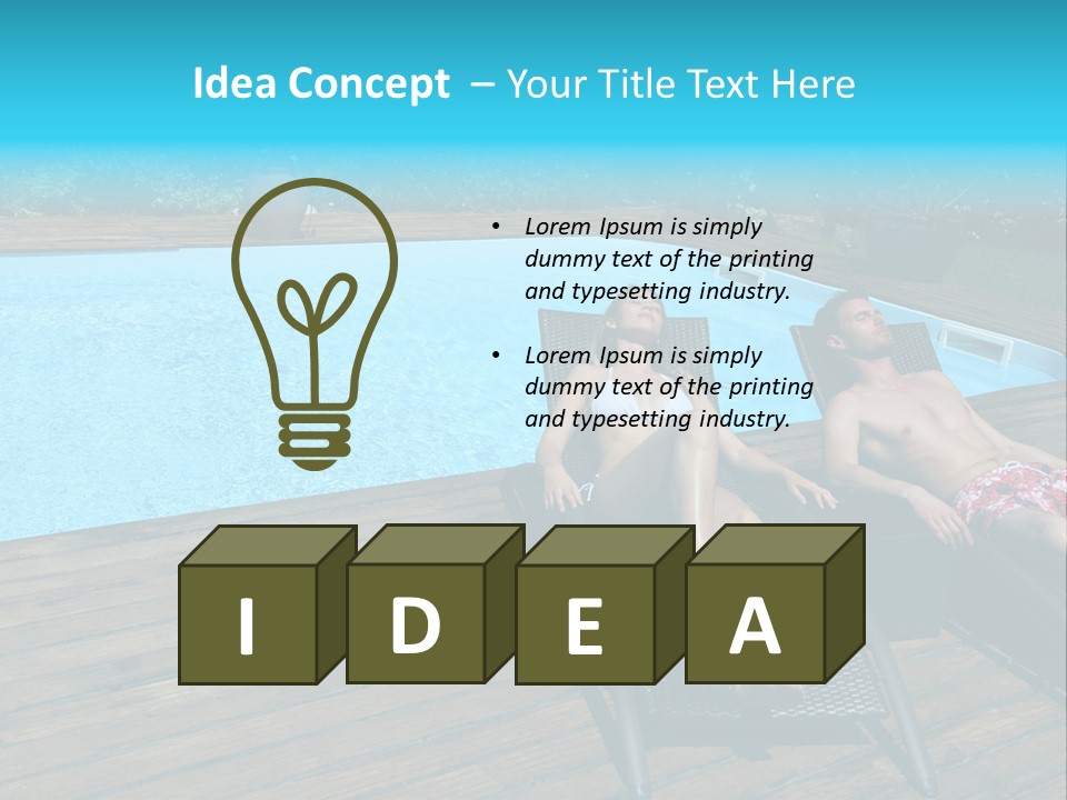 Swimming Pool Property Embracing PowerPoint Template