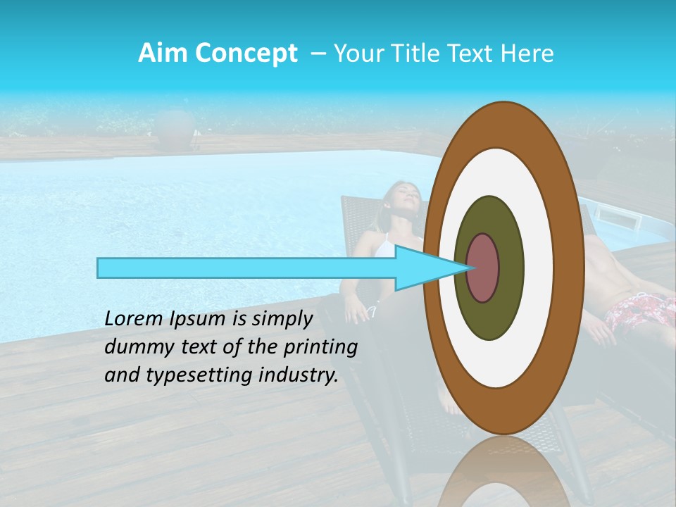 Swimming Pool Property Embracing PowerPoint Template
