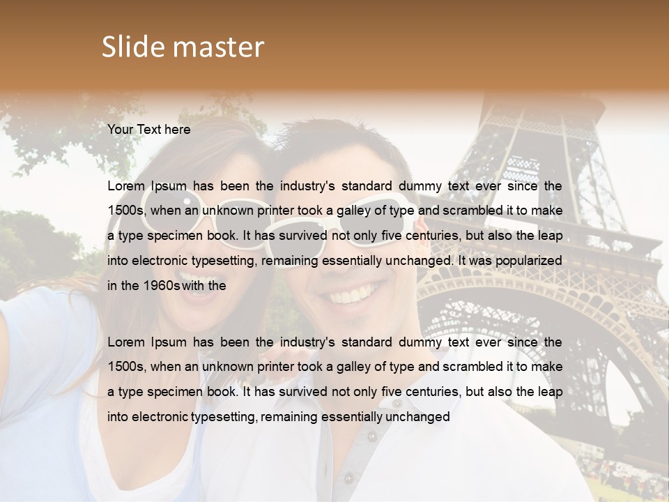 Smiling Couple Fun PowerPoint Template