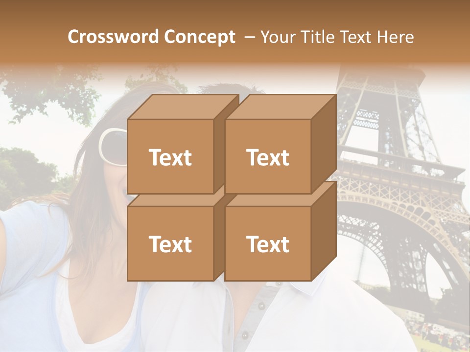 Smiling Couple Fun PowerPoint Template