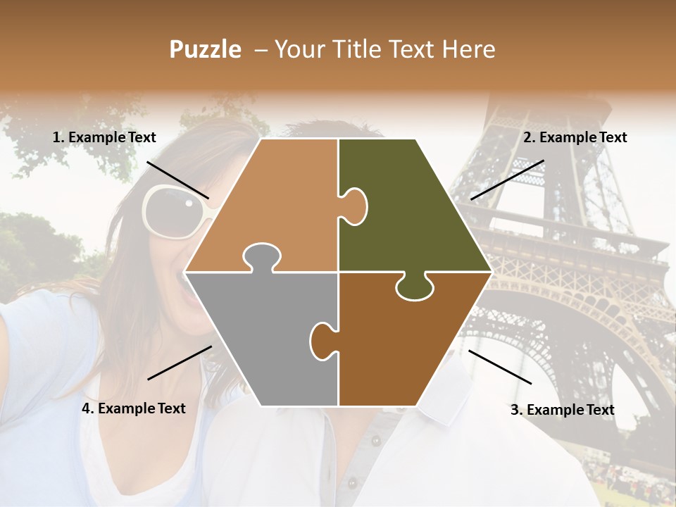 Smiling Couple Fun PowerPoint Template