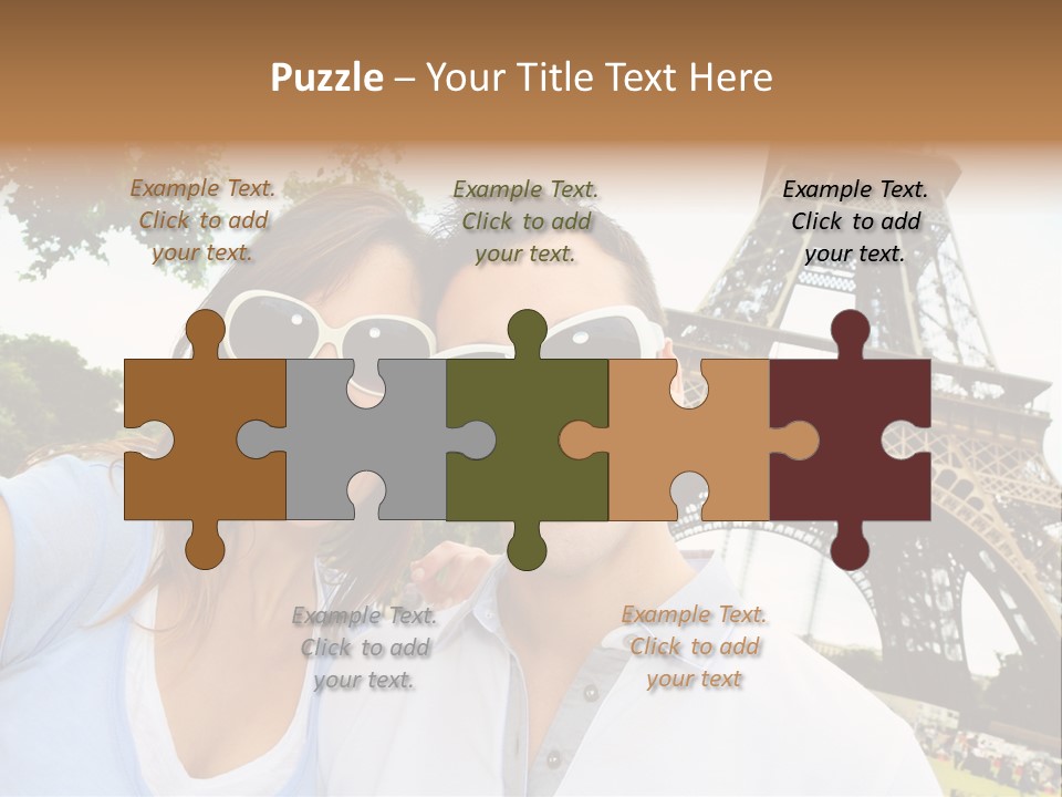 Smiling Couple Fun PowerPoint Template