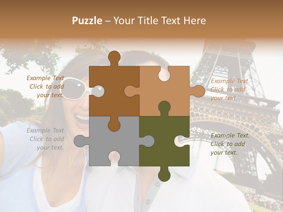 Smiling Couple Fun PowerPoint Template