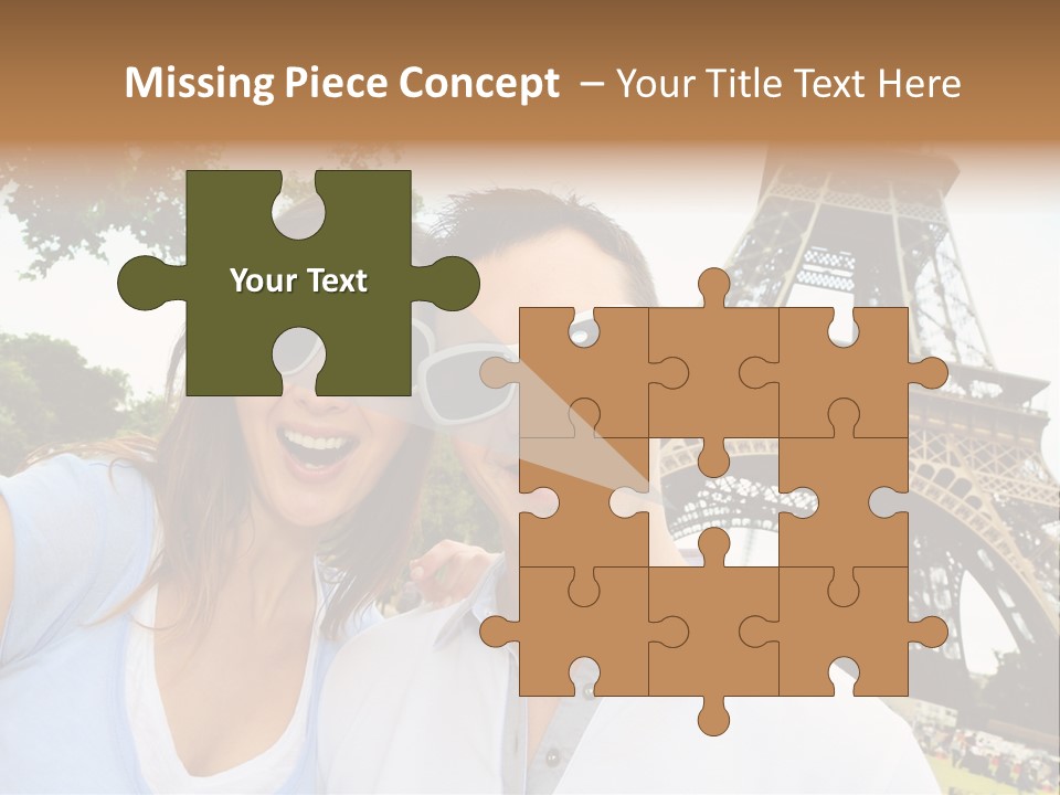 Smiling Couple Fun PowerPoint Template