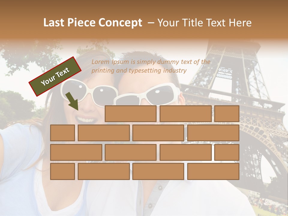 Smiling Couple Fun PowerPoint Template