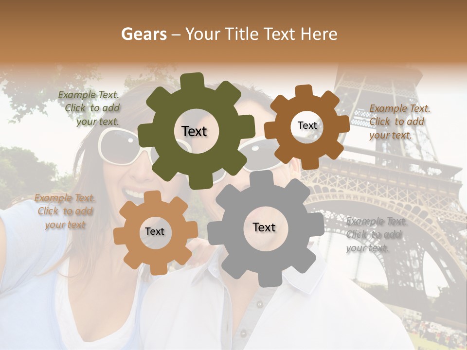 Smiling Couple Fun PowerPoint Template