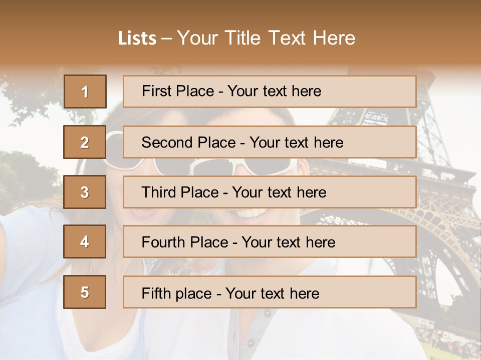Smiling Couple Fun PowerPoint Template