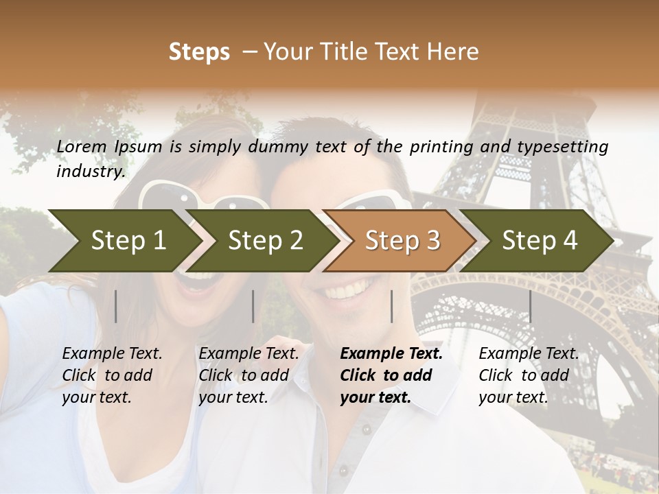 Smiling Couple Fun PowerPoint Template