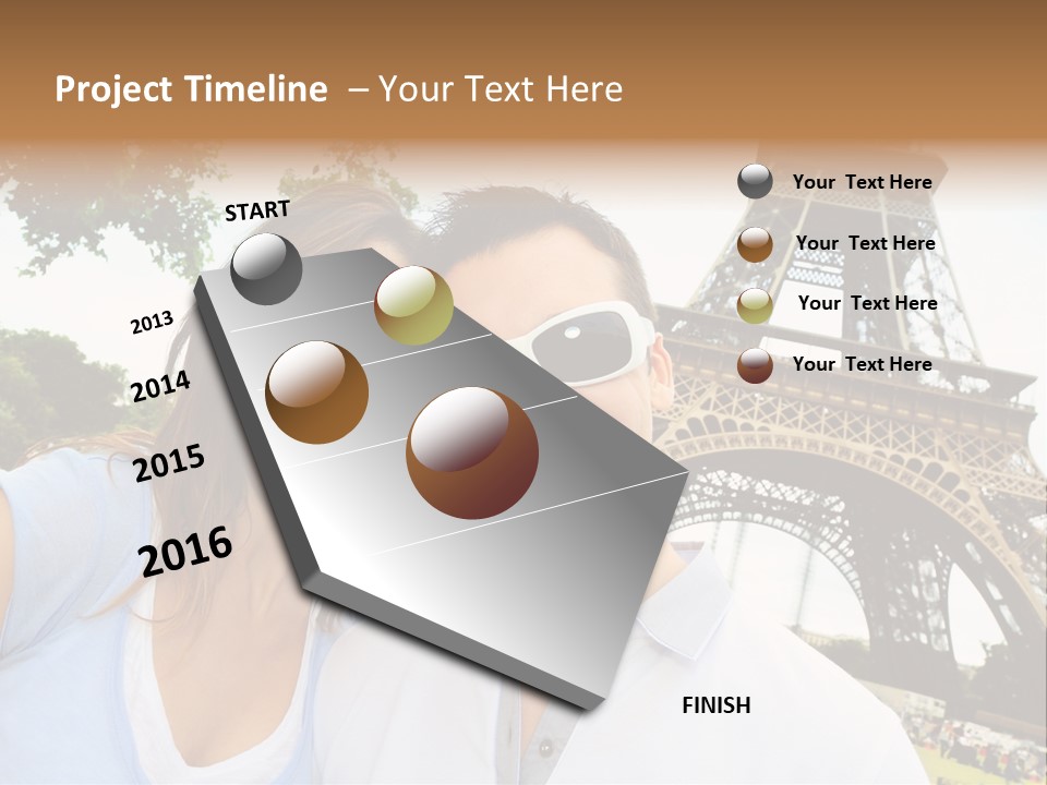 Smiling Couple Fun PowerPoint Template