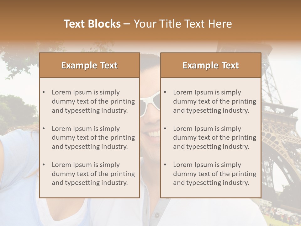 Smiling Couple Fun PowerPoint Template