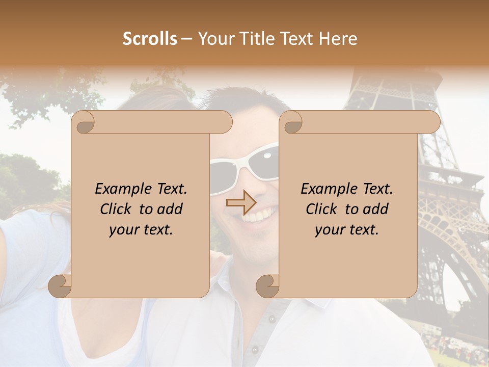 Smiling Couple Fun PowerPoint Template