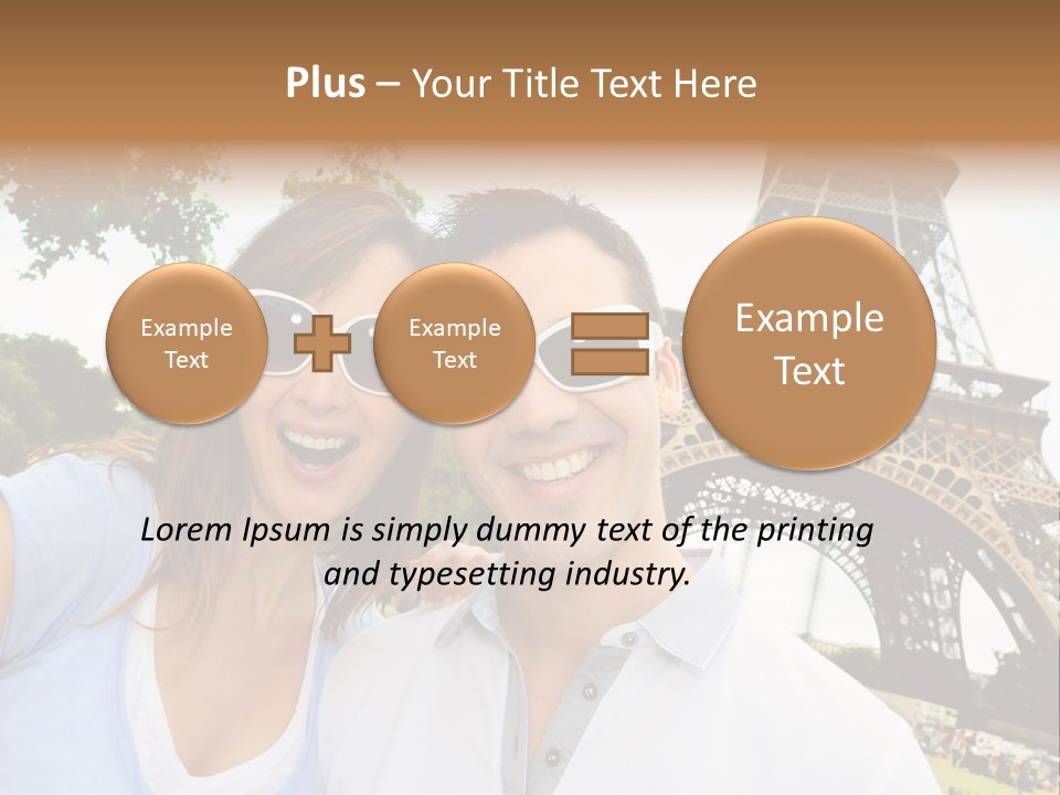 Smiling Couple Fun PowerPoint Template