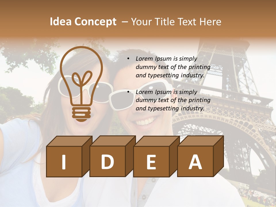 Smiling Couple Fun PowerPoint Template