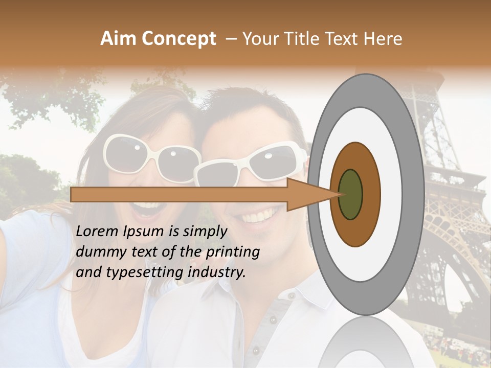 Smiling Couple Fun PowerPoint Template