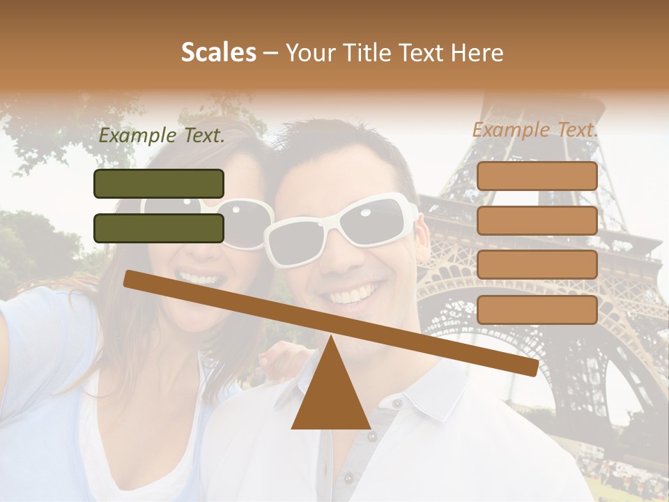 Smiling Couple Fun PowerPoint Template