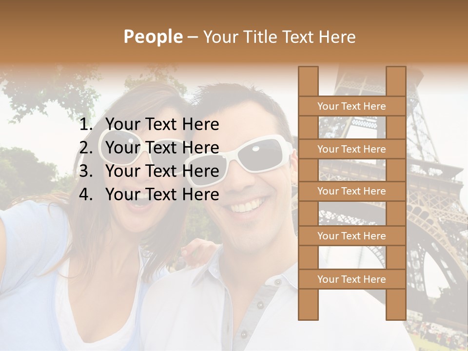 Smiling Couple Fun PowerPoint Template