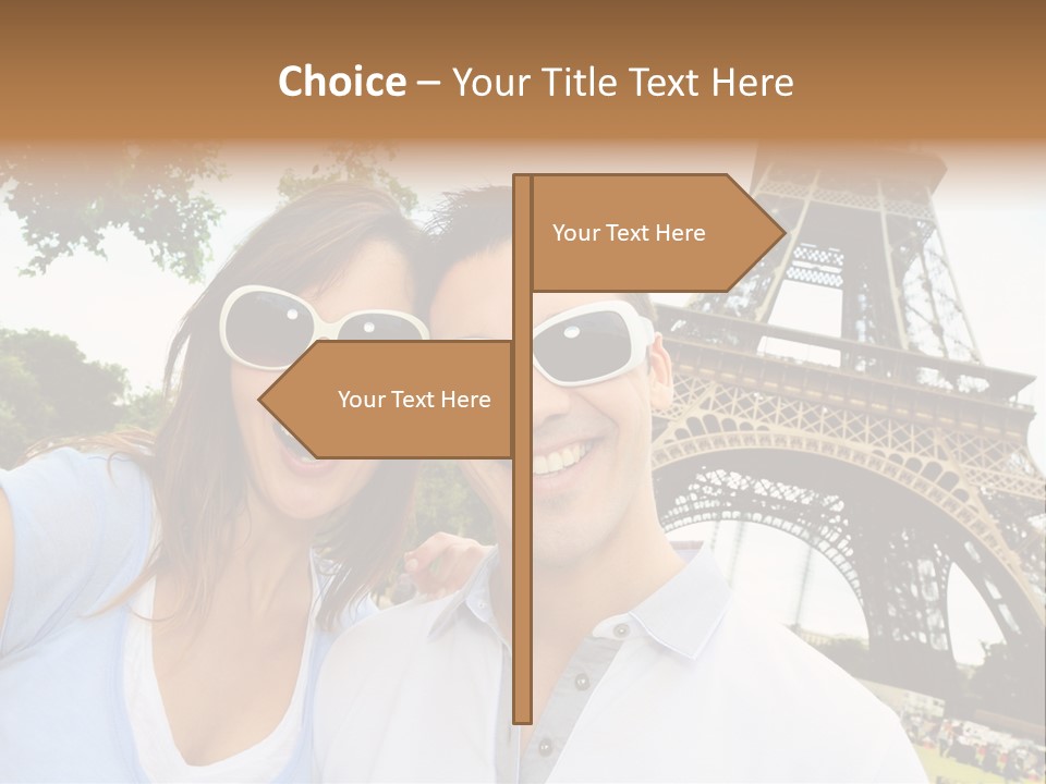 Smiling Couple Fun PowerPoint Template