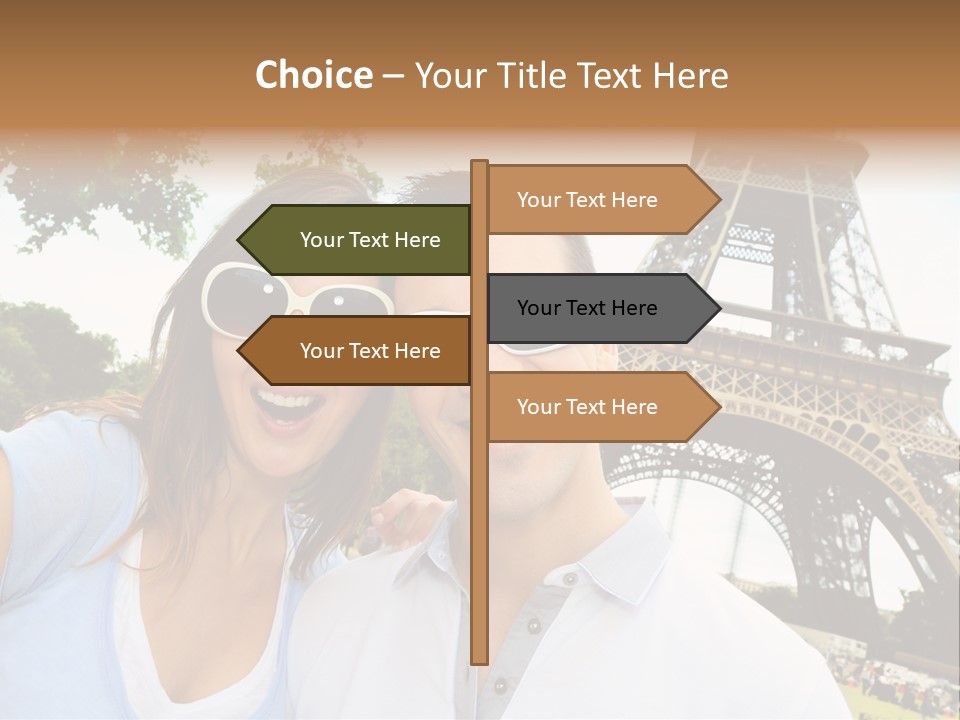 Smiling Couple Fun PowerPoint Template