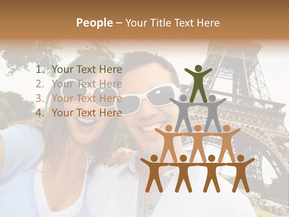 Smiling Couple Fun PowerPoint Template