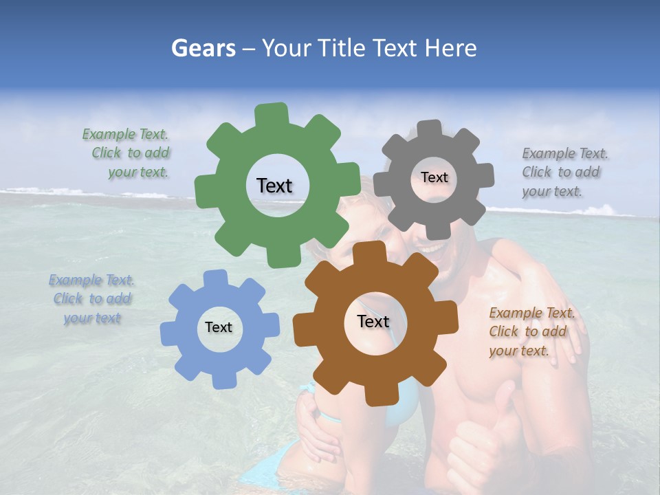 Frames Corkboard Orange PowerPoint Template