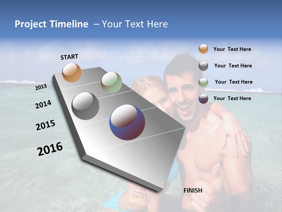 Frames Corkboard Orange PowerPoint Template