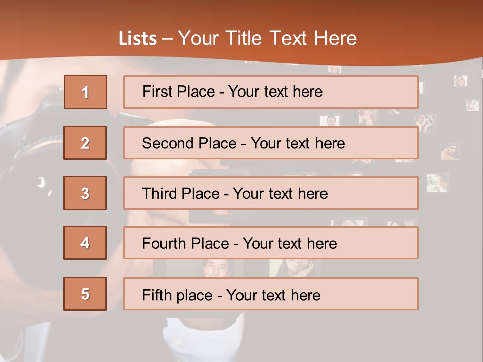 Clothespin Stick Rope PowerPoint Template