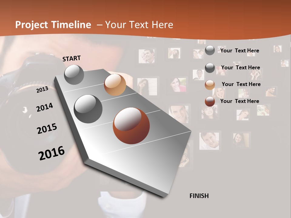 Clothespin Stick Rope PowerPoint Template