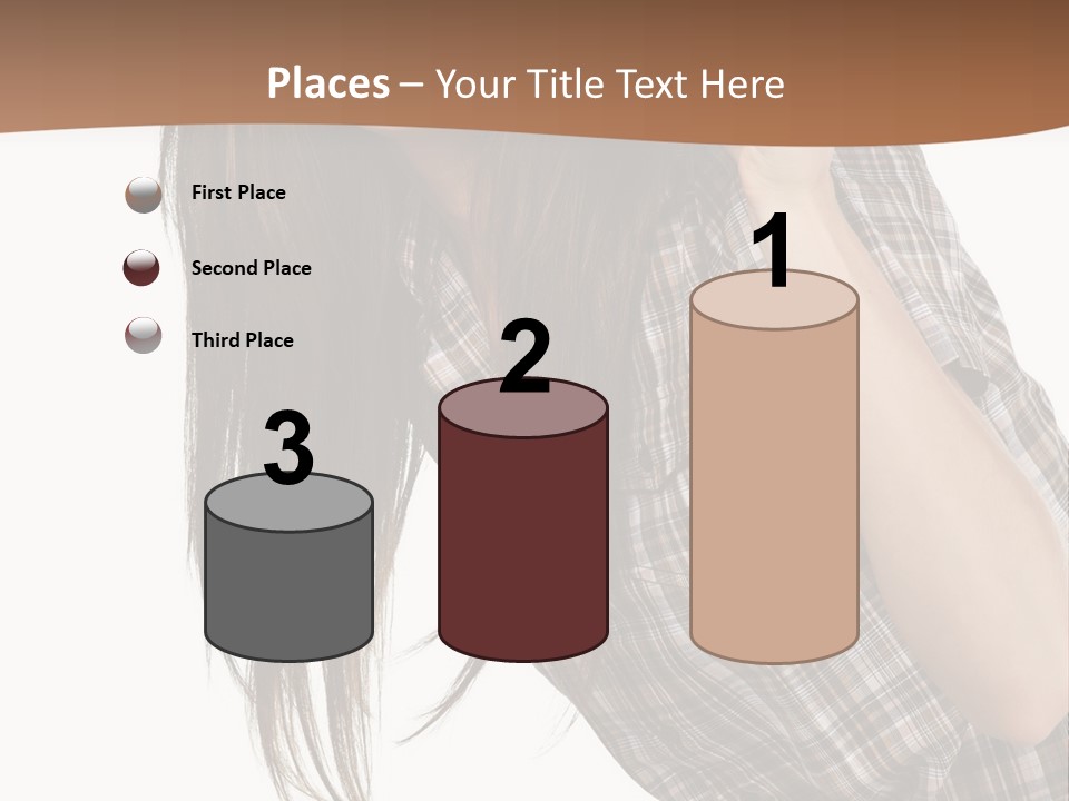 People Camera Brunette PowerPoint Template