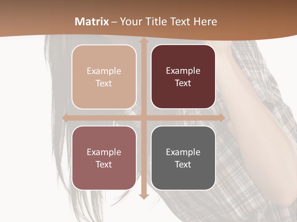 People Camera Brunette PowerPoint Template