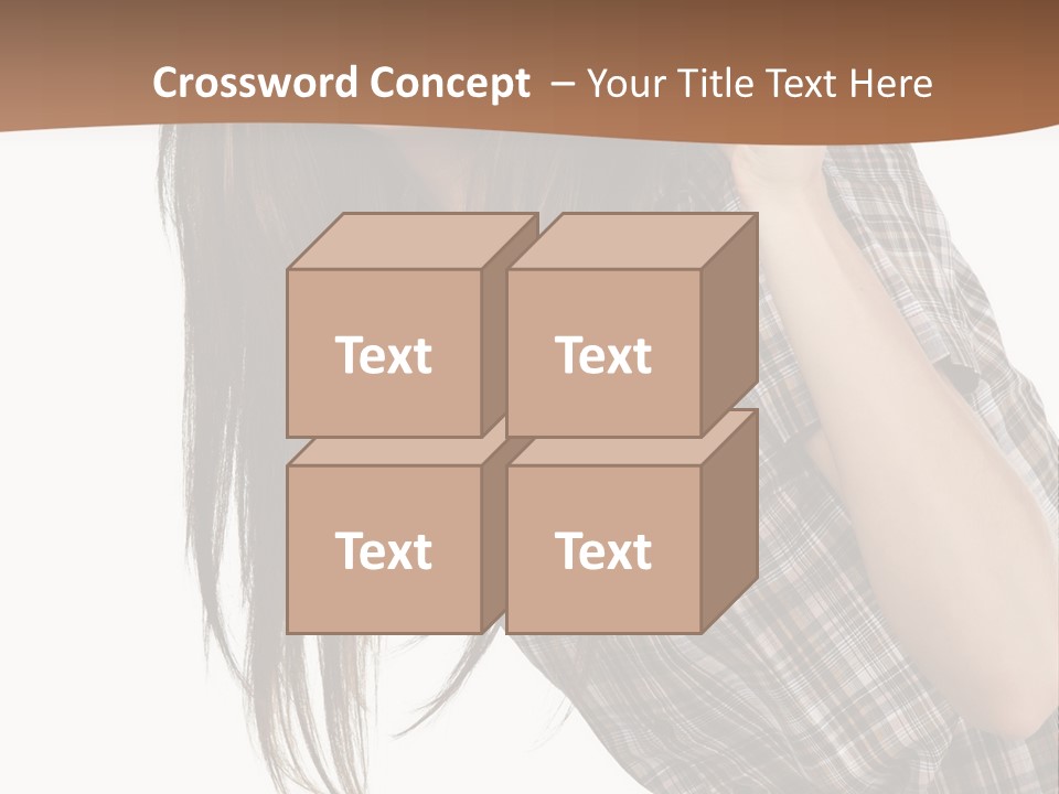 People Camera Brunette PowerPoint Template