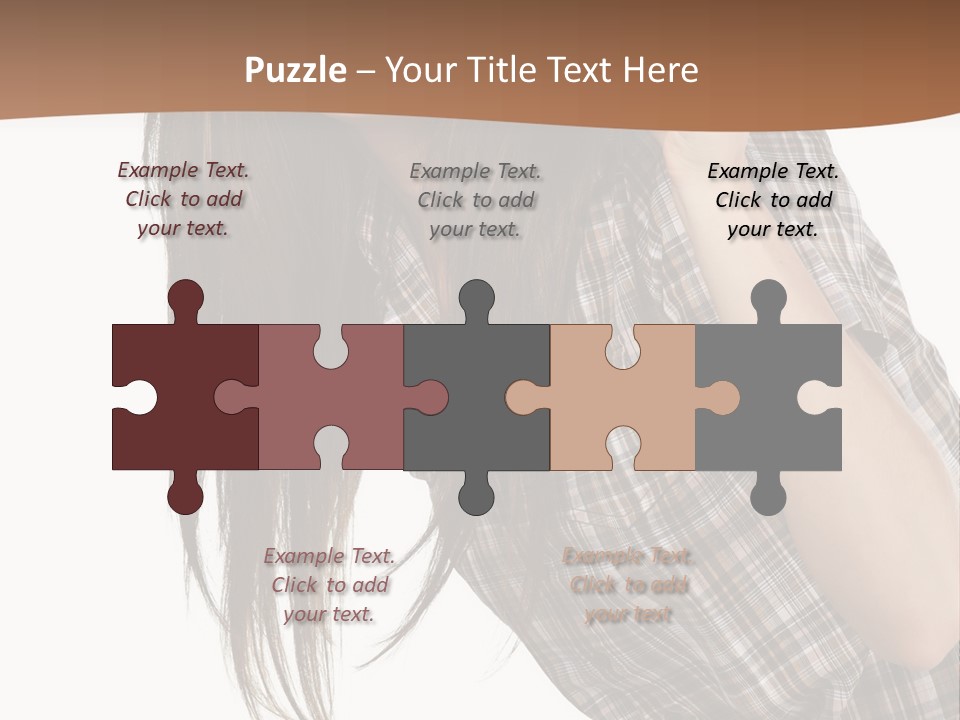 People Camera Brunette PowerPoint Template