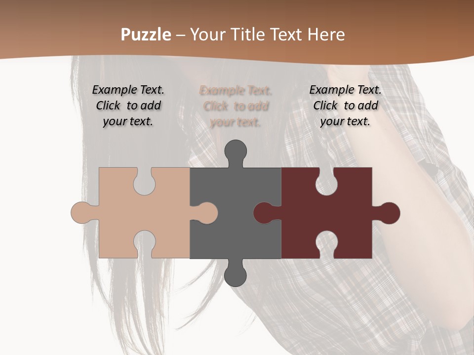 People Camera Brunette PowerPoint Template