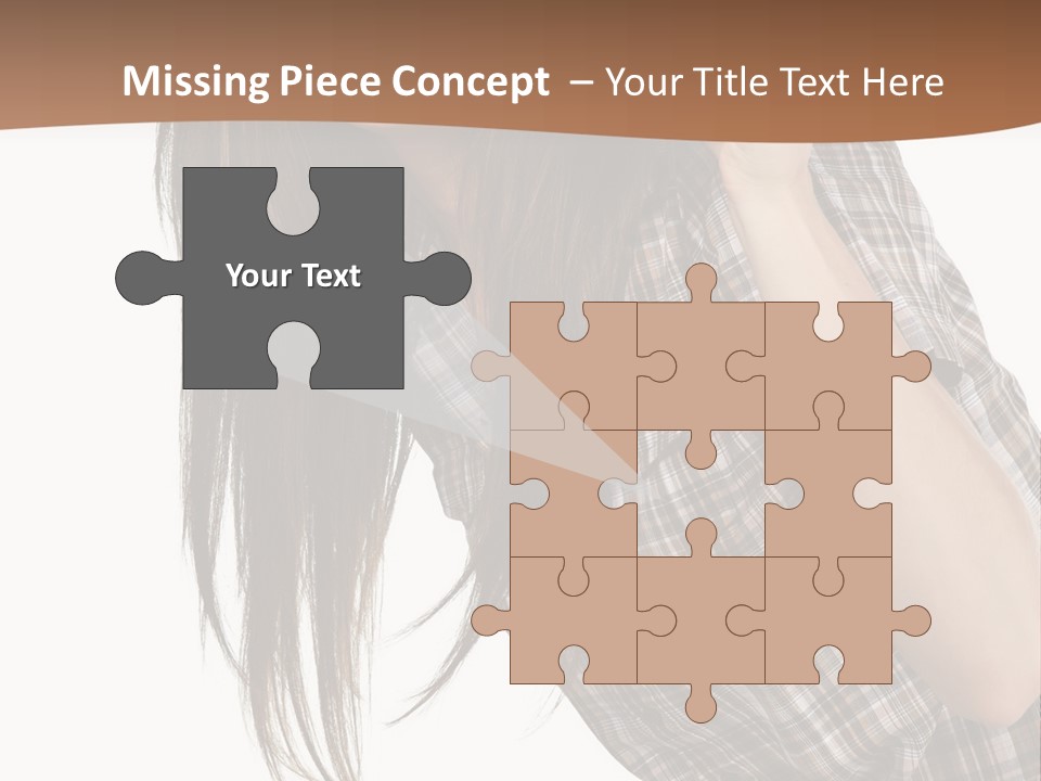 People Camera Brunette PowerPoint Template