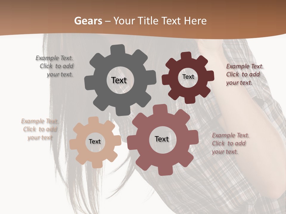 People Camera Brunette PowerPoint Template